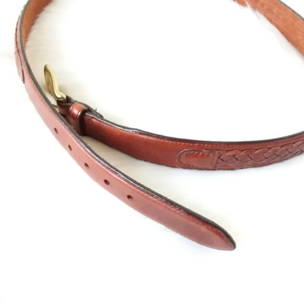 Brown Oil Tanned Cowhide Leather Belt